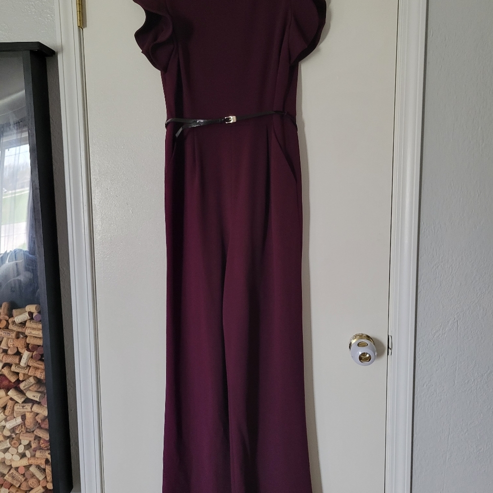Calvin Klein Burgundy Jumsuit size 12